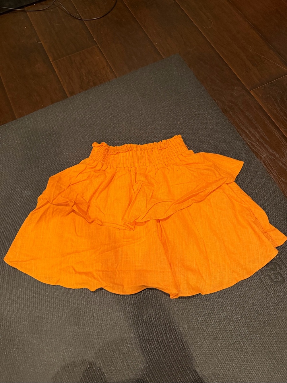 Princess Polly Bright Orange Ruffled Circle Skirt